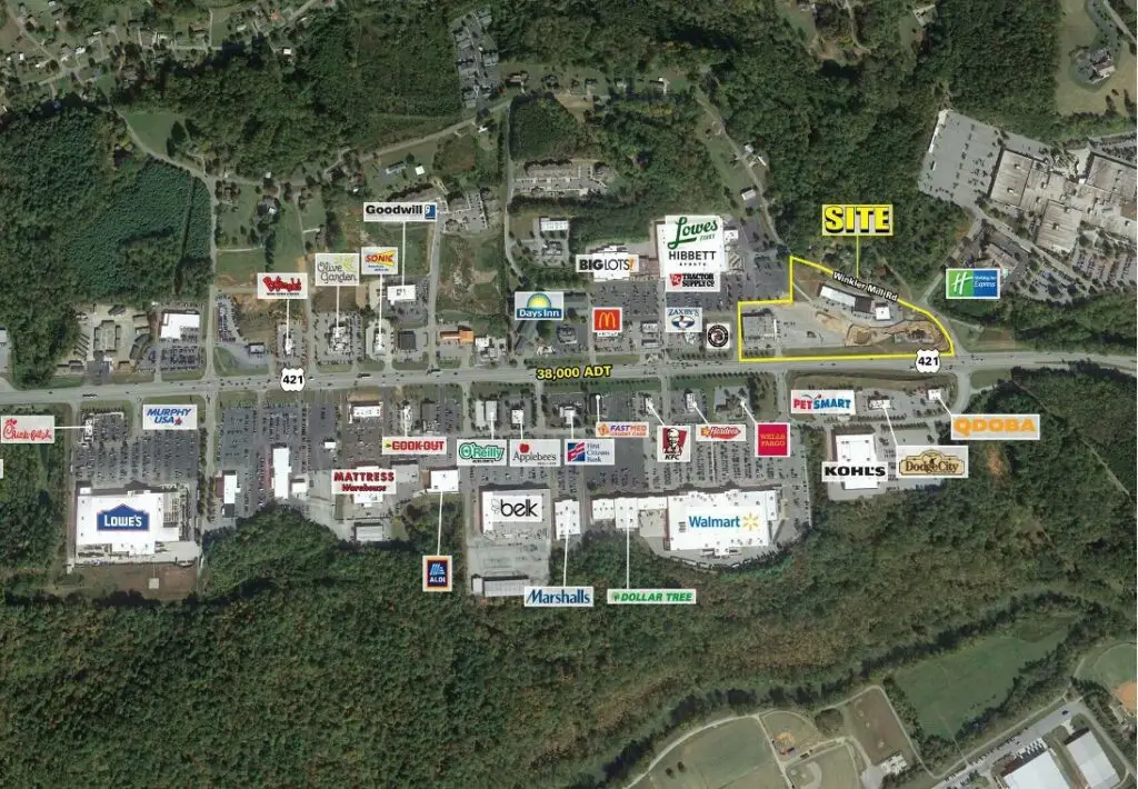 Winkler's Mill II Aerial View of Surrounding Retailers